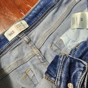 BKE Two-Tone Blue Washed Denim Jeans